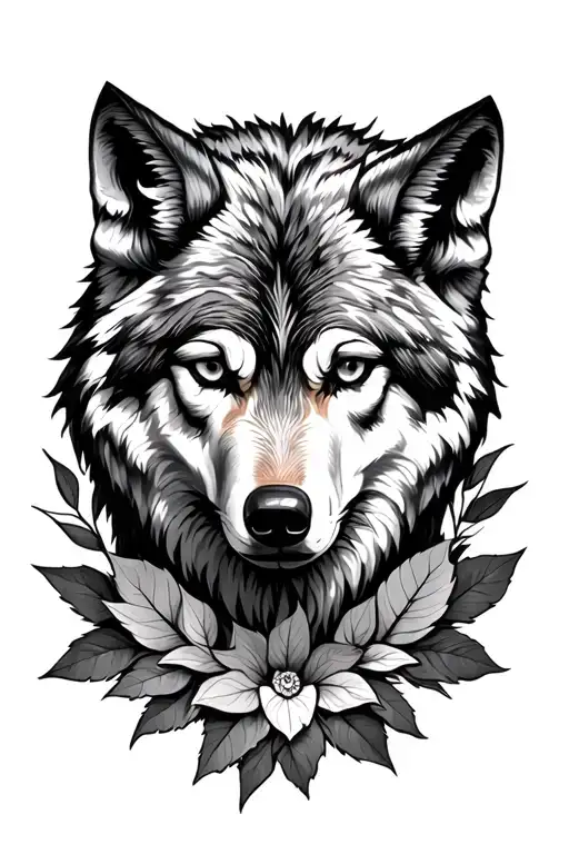 Wolf Head Leaves Mandela Style Mixed