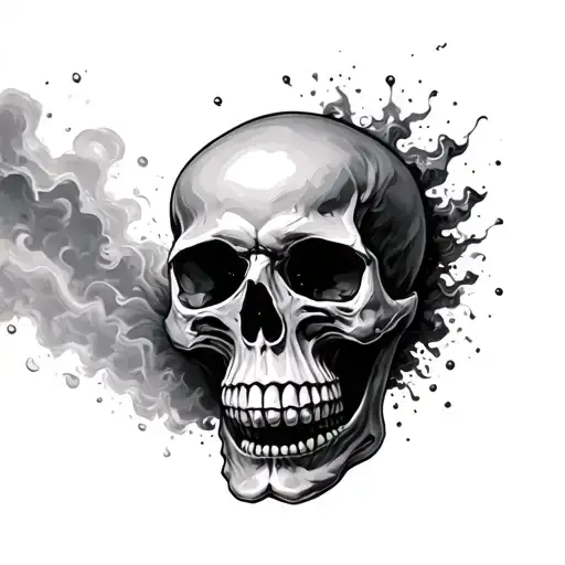 Skull Blowing Up