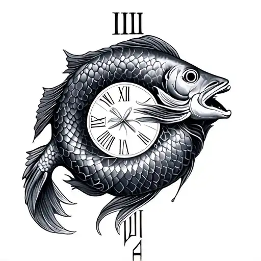 Pisces And Virgo With 10 Roman Numerals