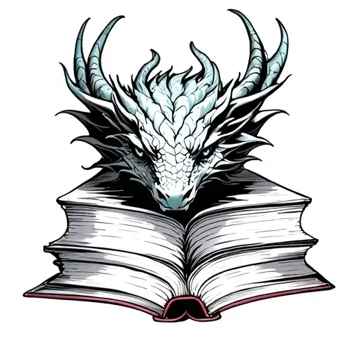 Feminine Dragon With Books