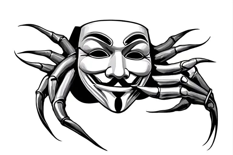 Claw Hold Guy Fawkes Mask