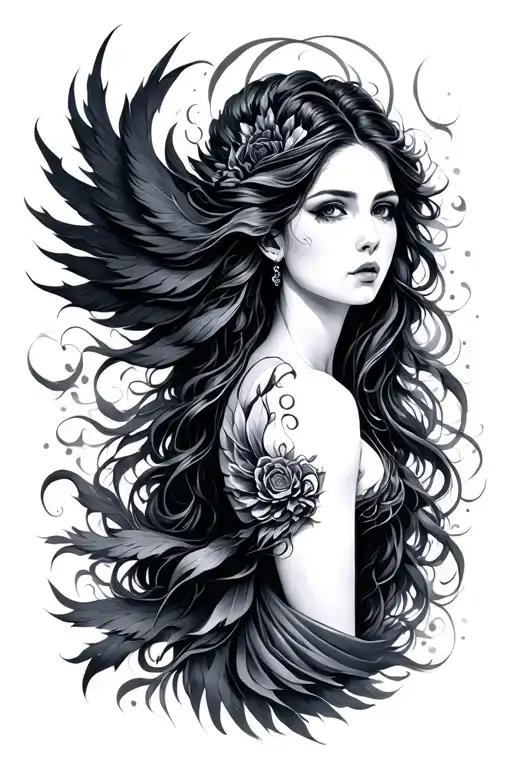 Mythical Feminine Wind Spirit
