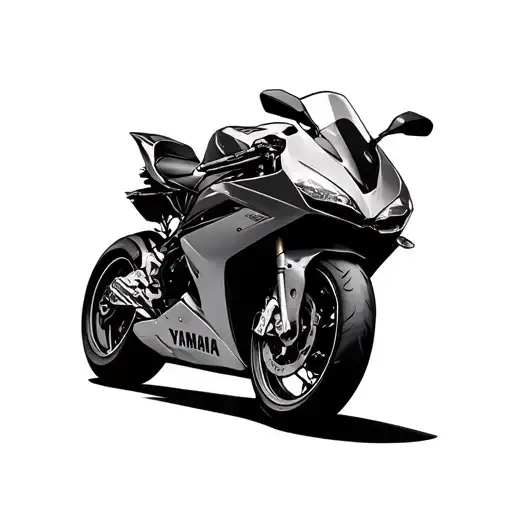 Yamaha R1 Standing Sideways