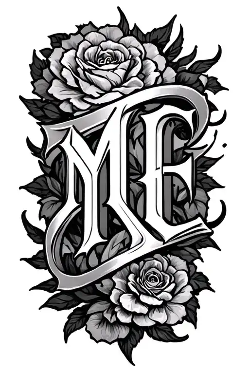 I Want A Drawing Of A Triable And The Word Me Incorporated In It