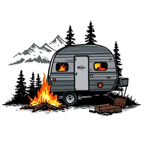 Camper Lake Campfire Colorado Fishing