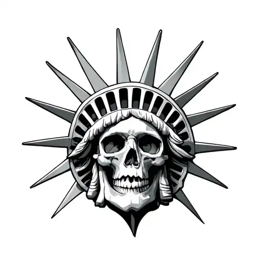 Statue Of Liberty Skull