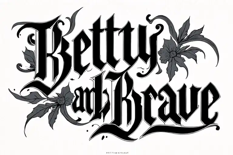 Ambigram Of Betty And Brave