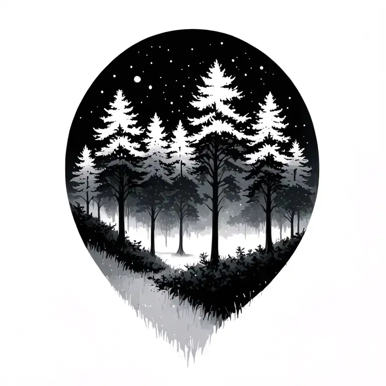 Minimalist Forest Trees