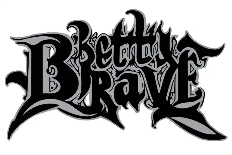 Ambigram Of Word Betty And Brave