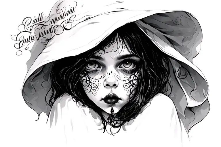 Ghost Girl In Cursive Writing