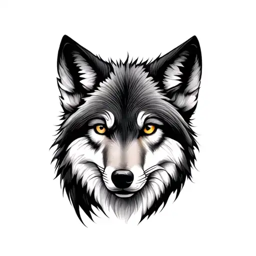 Half Fox Half Face Wolf