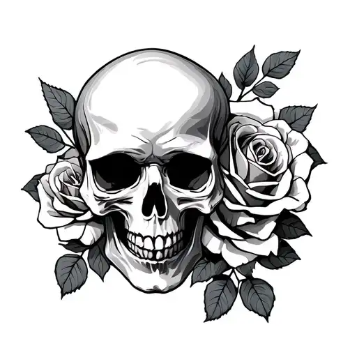 Skull And Roses