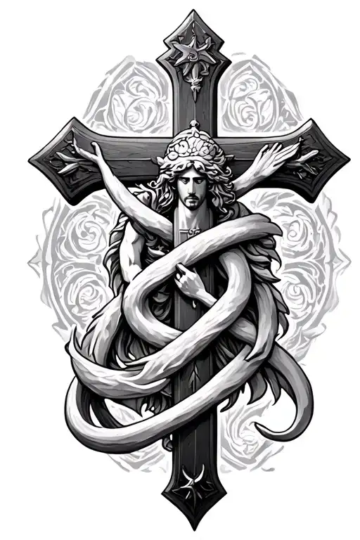 St Michael Cross Intertwined