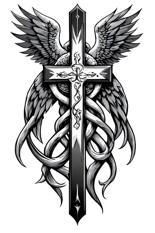 St Michael Cross Intertwined