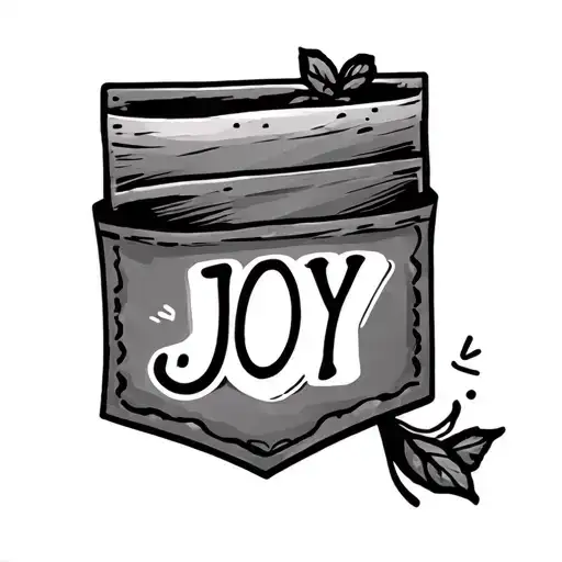I Want A Fine Line Tattoo Of A Cute Pocket With The Word Joy Written Inside