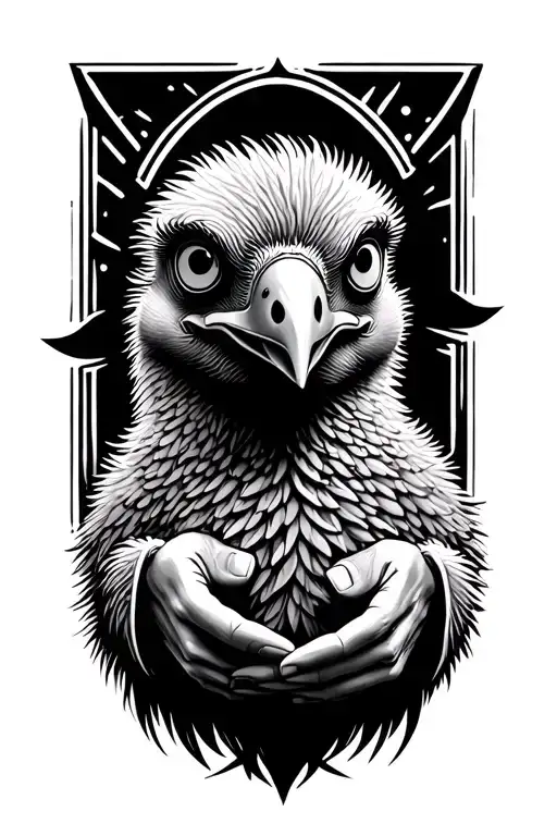 Sleep Token Members Holding Emu Export Smiling