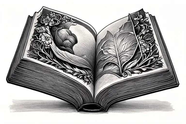 Open Book With Pages Turning