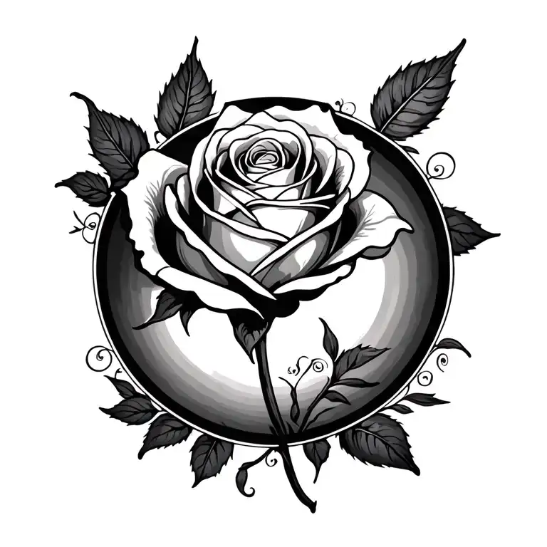 Rose Circle Replaced With Year