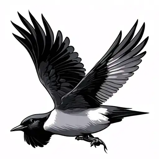 Swallow Bird Flying Away