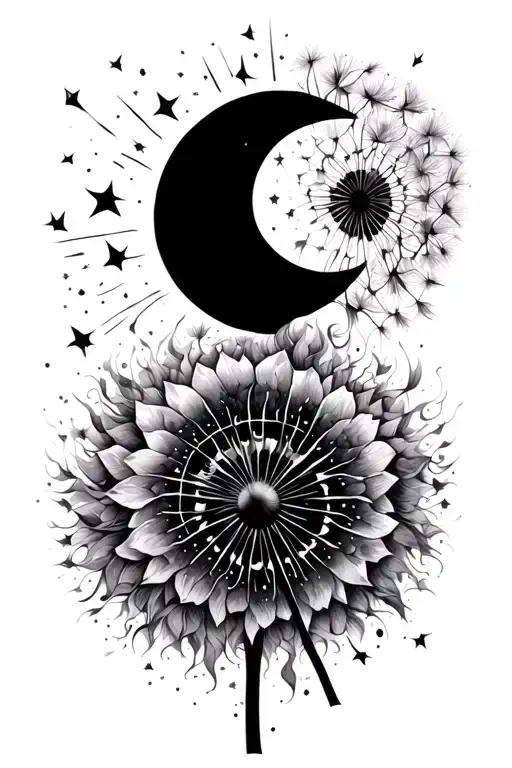 Moon Sun Dandilion