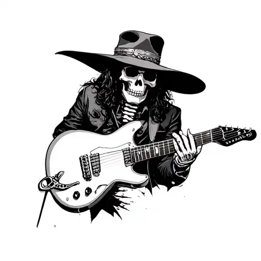Stevie Ray Vaughan Skeleton Guitar