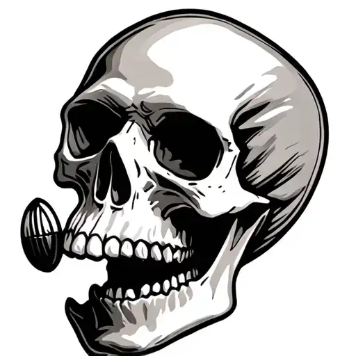 Skull With A Screw