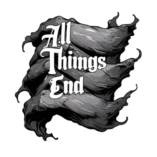 Sand Fall Between Your Fingers With The Words All Things End