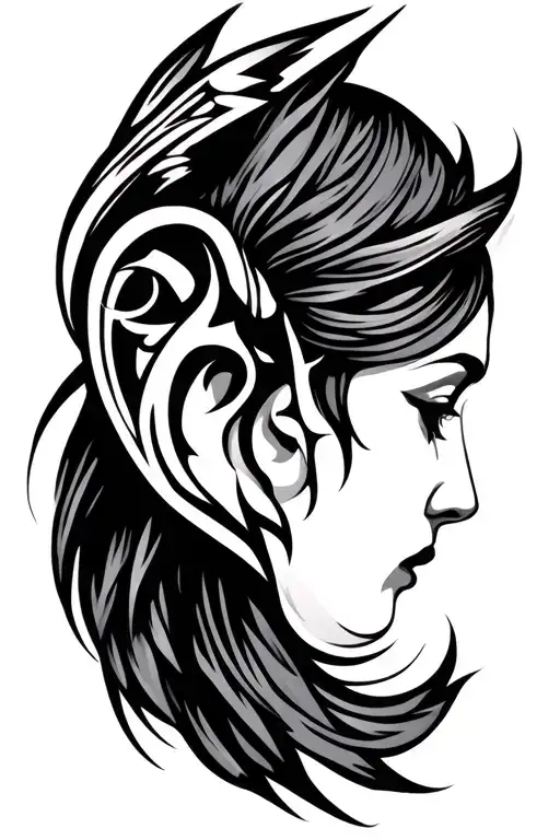 Sagittarius Symbol Tattoo Design Behind The Ear
