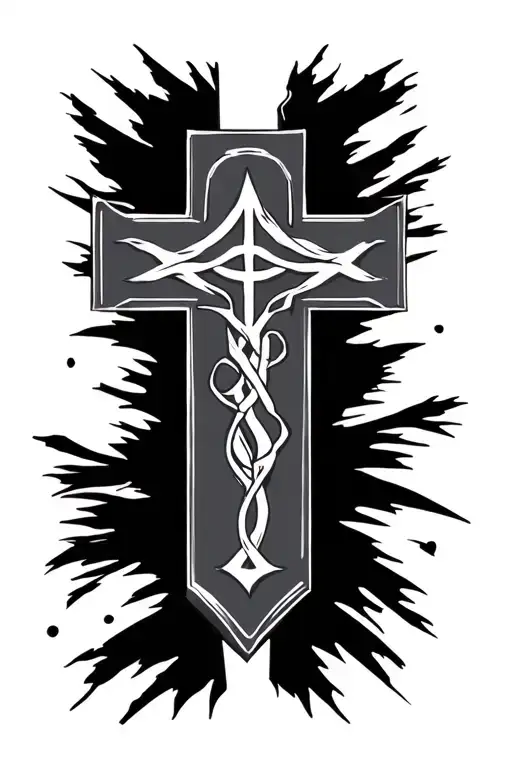 Biblical Word Hineni With A Cross Made