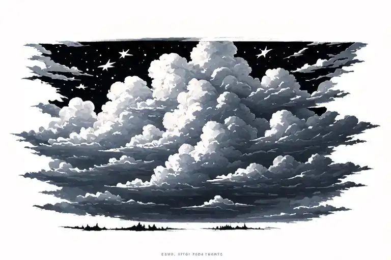 Cloudy Night Sky