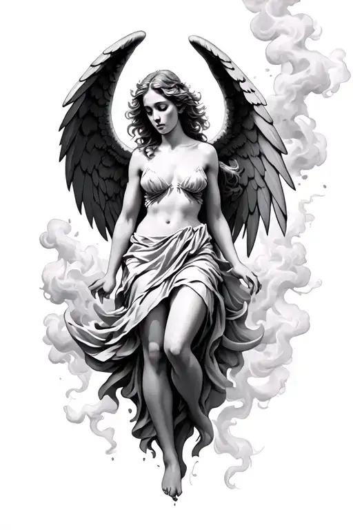Smoke Grabbing Angel Falling
