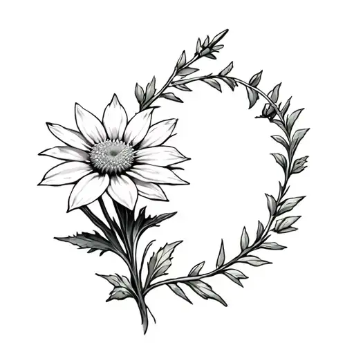 Edelweiss Flower On Mountain