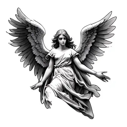 Angel With Wings Spread