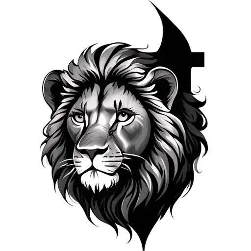 Lion And Eye And Small Cross