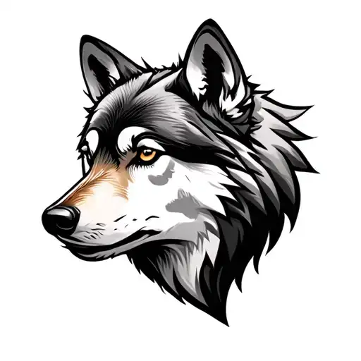 Simple Wolf Head
