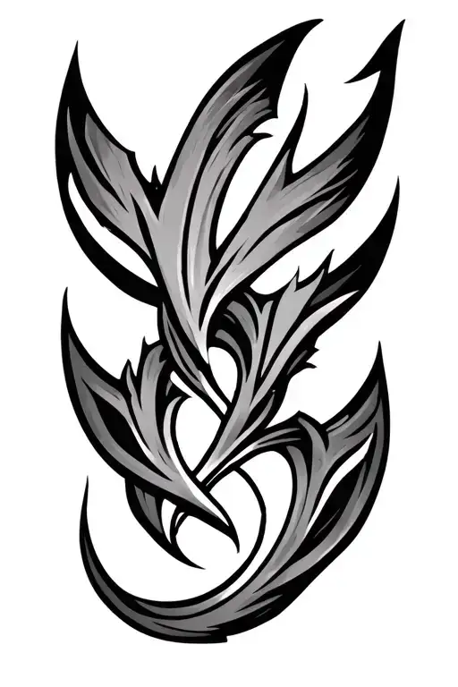 Arrow Piercing Through Skin Tribal Design