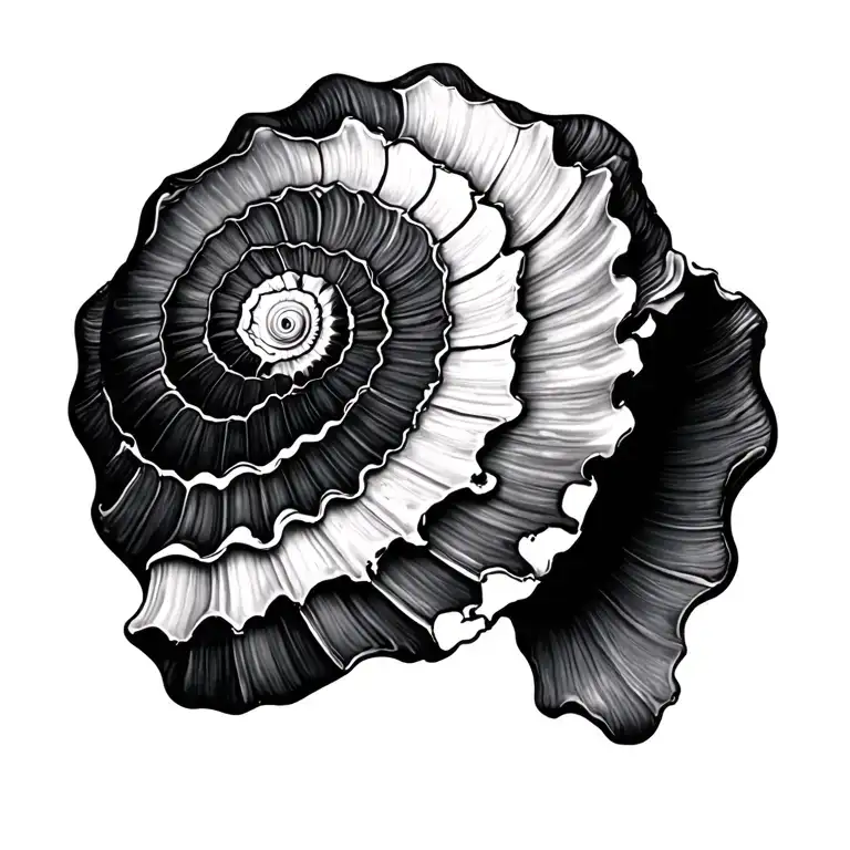 Broken Conch Seashell