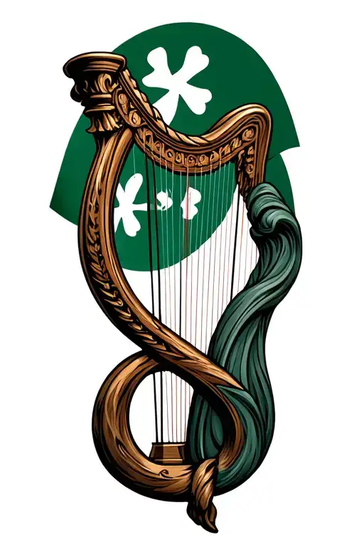 Irish Harp And The History Of Ireland Flag