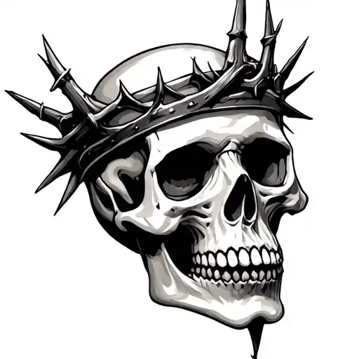 Skull With Thorn Crown