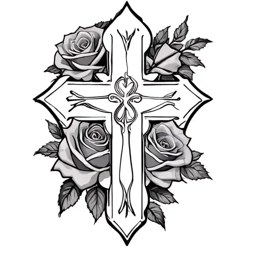 Cross And Roses