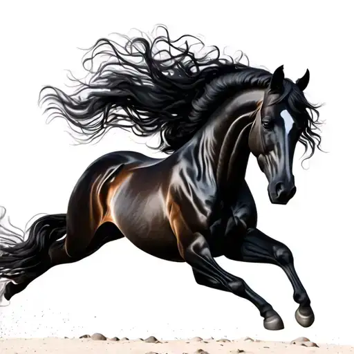 3D Running Horse For Full Back