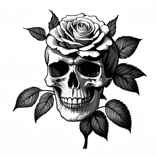 Skull And Rose Growing