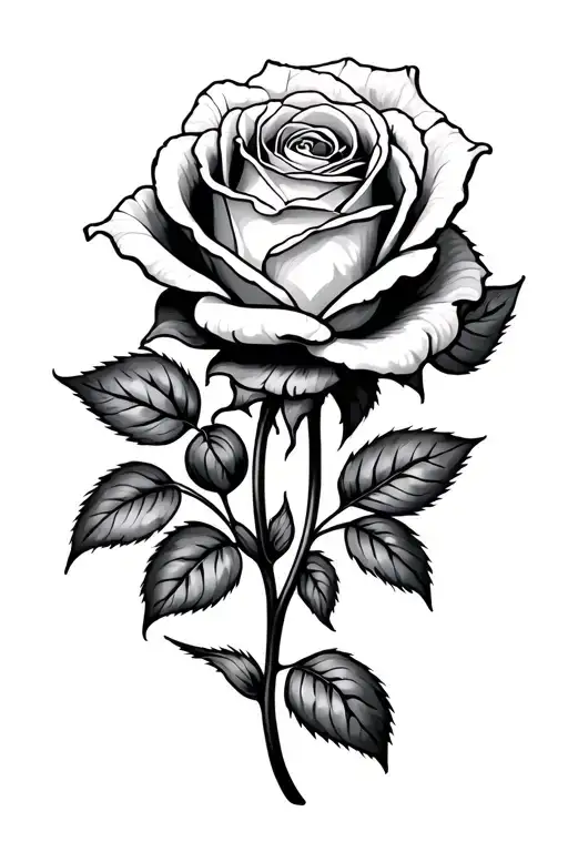 Of Rose Flowers Tattoo Featuring