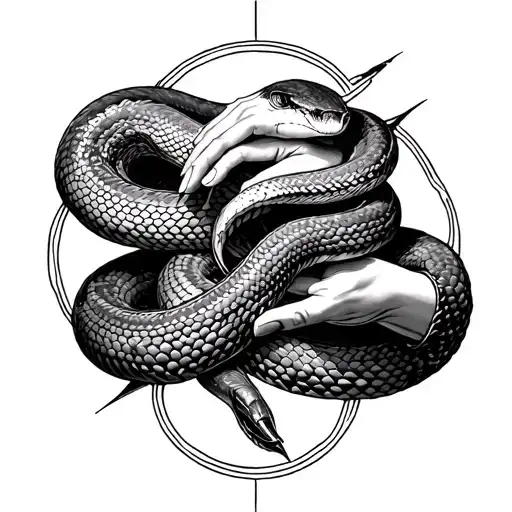 Condalini Snake And The Hands Of God And Man