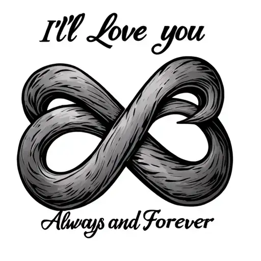 Infinity Symbol With The Words I'll Love You Always And Forever