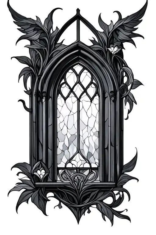 Stain Glass Gothic Window