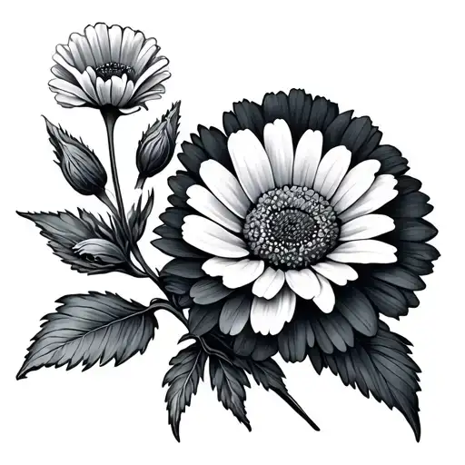 Carnation And Daisy Flower