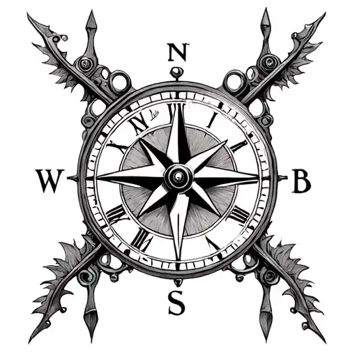 Steampunk Compass Clock