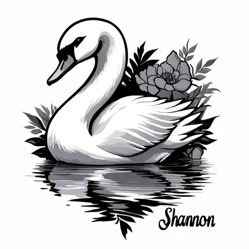 Swan With The Name Shannon