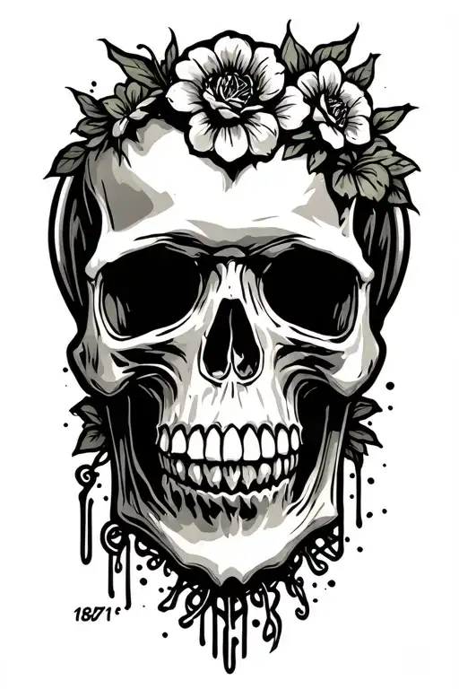 Long Live The Community 1871 Skull